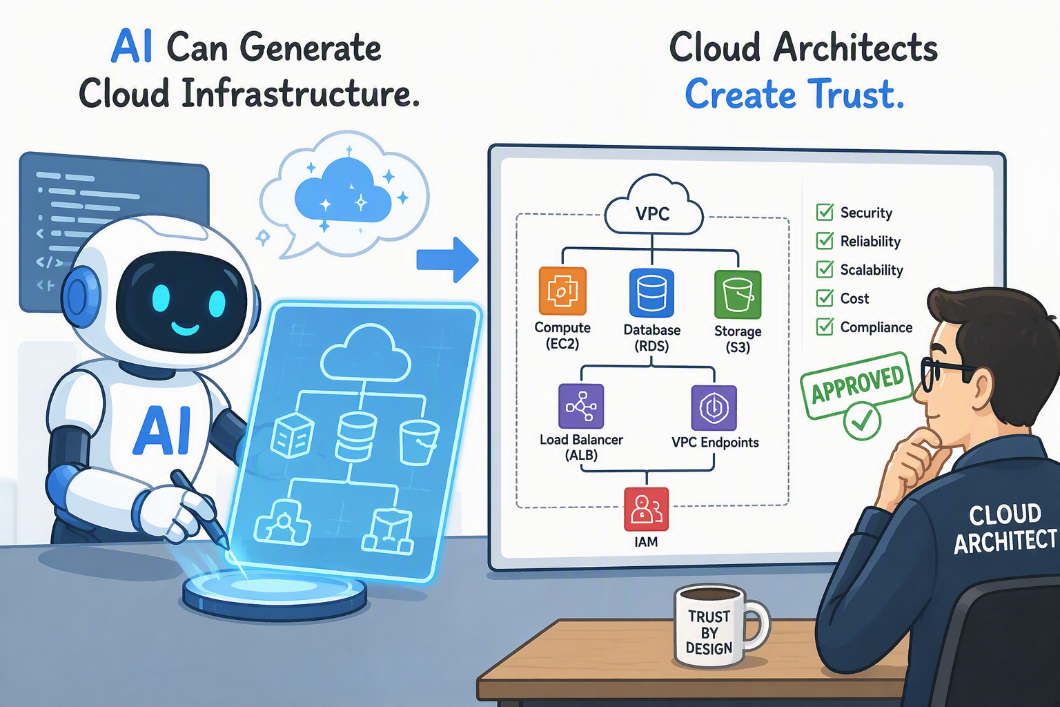 AI Can Generate Cloud Infrastructure. Cloud Architects Create Trust.